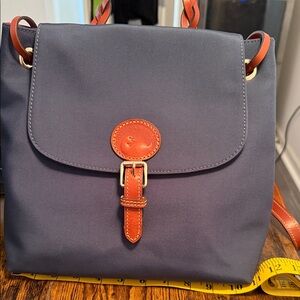 Dooney & Bourke Navy and Brown Backpack
